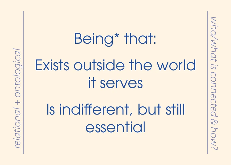A relational and ontological collaborator card